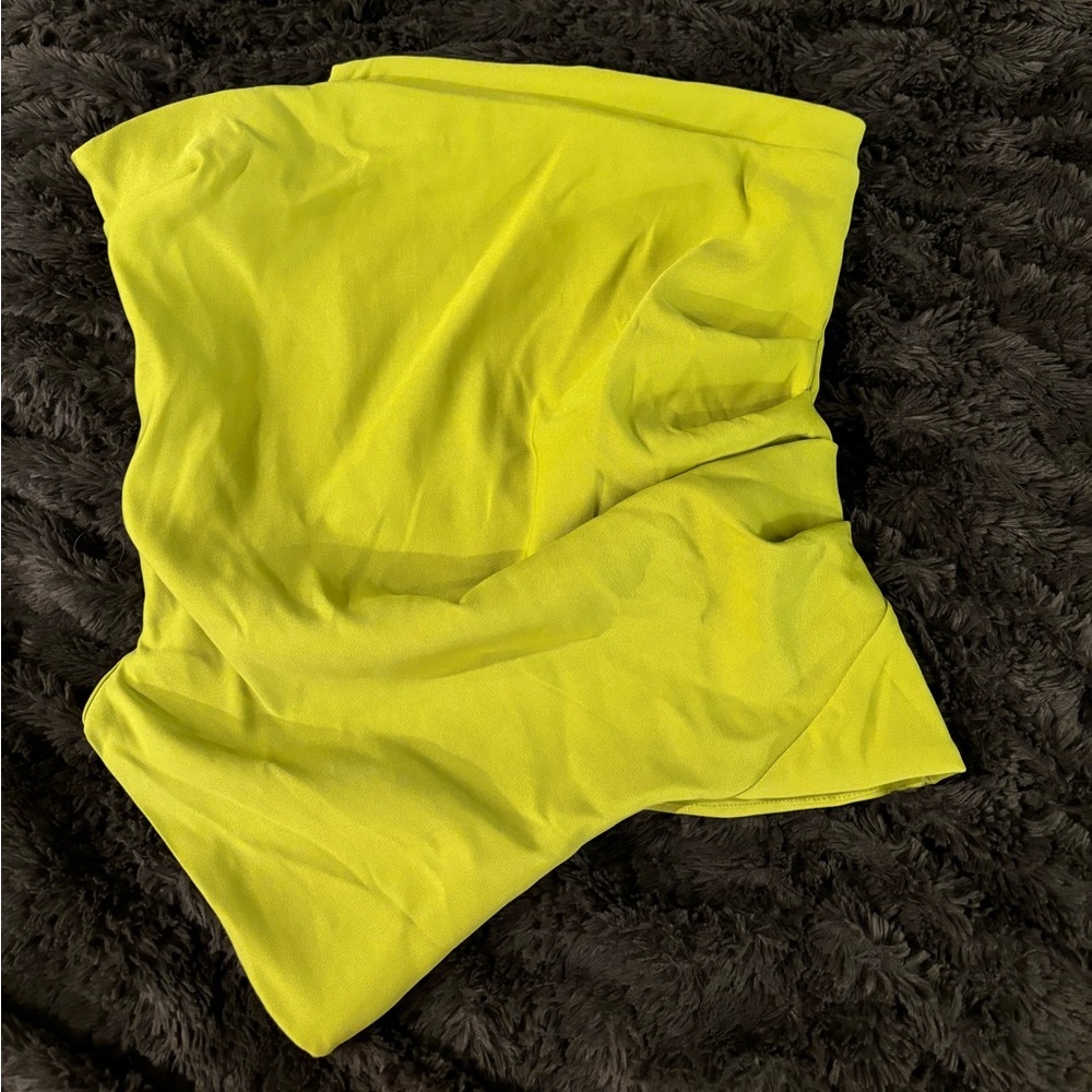 Zara lime green strapless top